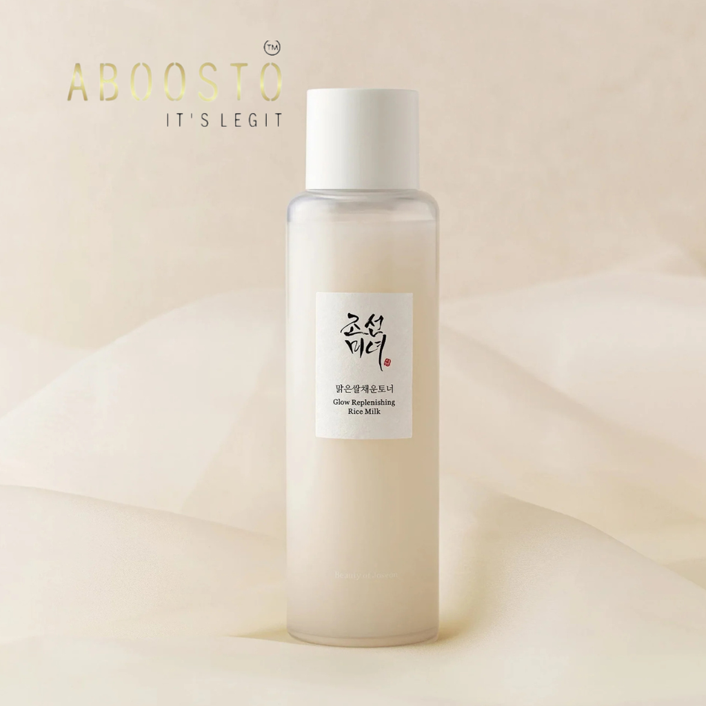 Applying GLOW REPLENISHING RICE MILK for hydrated skin