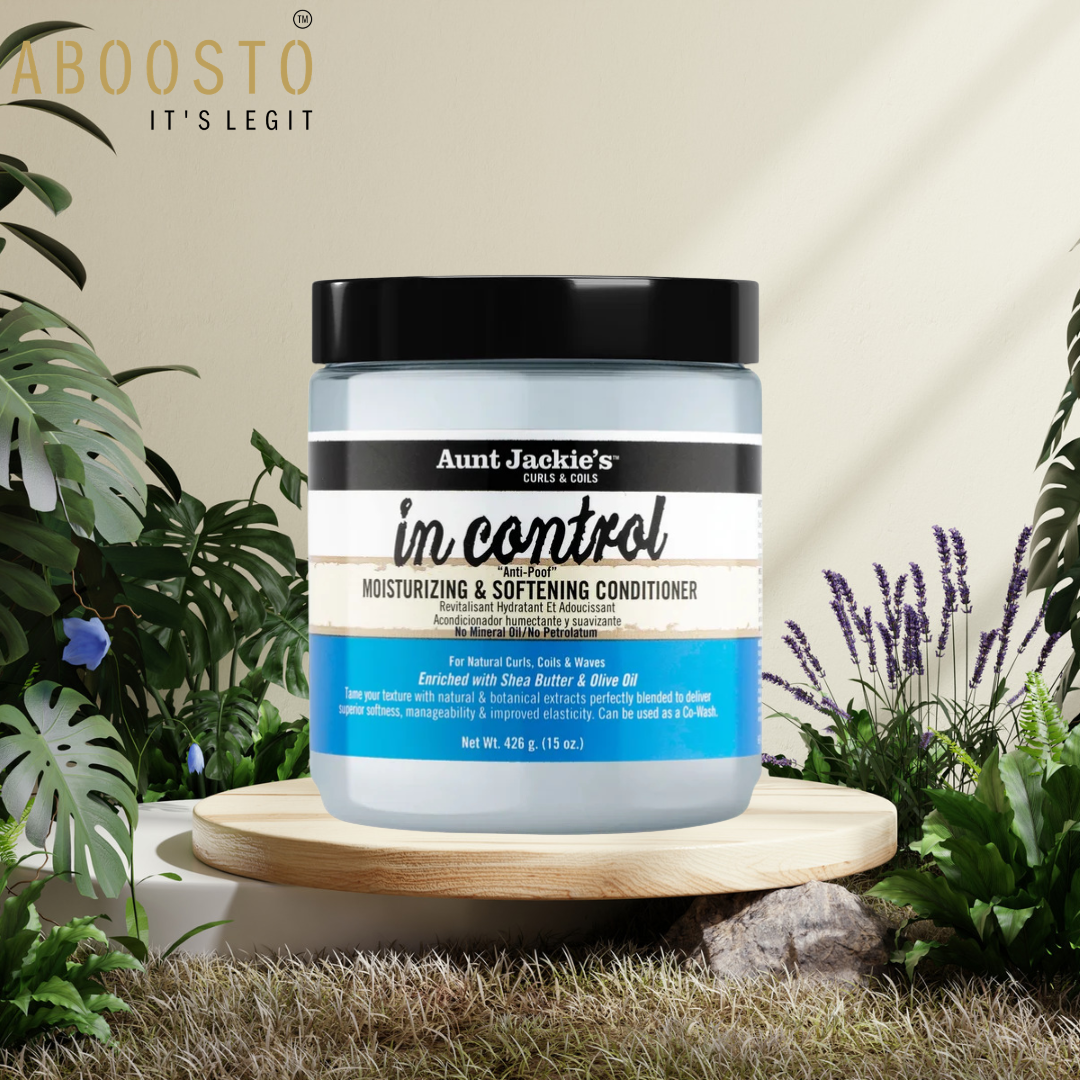 AUNT JACKIE`S INCONTROL “ANTI-POOF” MOISTURIZING AND SOFTENING CONDITIONER 15OZ