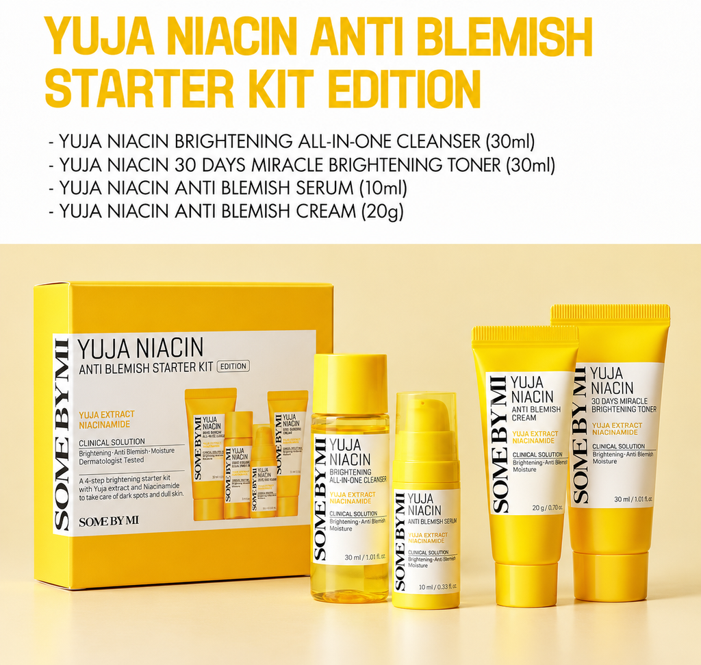 YUJA ANTI BLEMISH STARTER KIT [Cleanser 30ml, Toner 30ml, Serum 10ml, Cream 20ml]